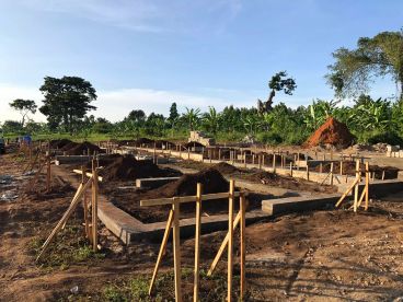 Uganda Kinderheim Baufortschritt des Gebäudes 2021