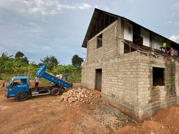 Uganda Kinderheim Baufortschritt des Gebäudes 2022